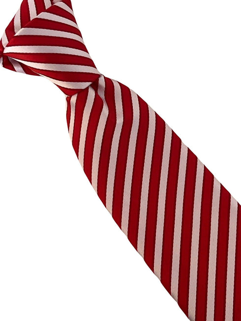 red and white classic thin striped  tie